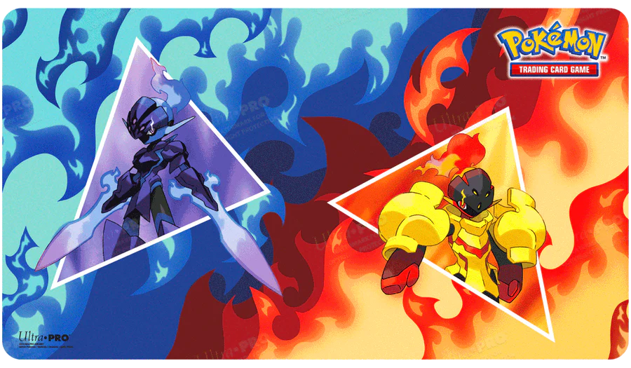 Ultra Pro Pokemon TCG playmat met Armarouge en Ceruledge afgebeeld. Te kopen bij Spellcast.
