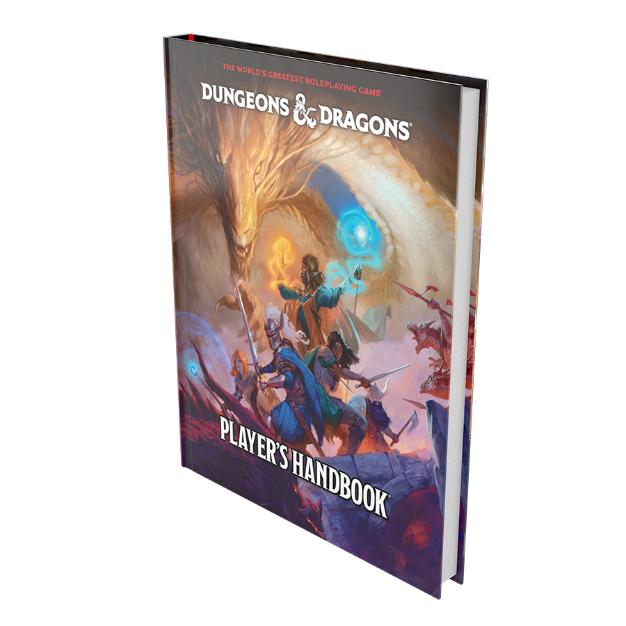 D&D Player Handbook. The world's greatest roleplaying game RPG met heroic characters op de voorkant. zijaanzicht2