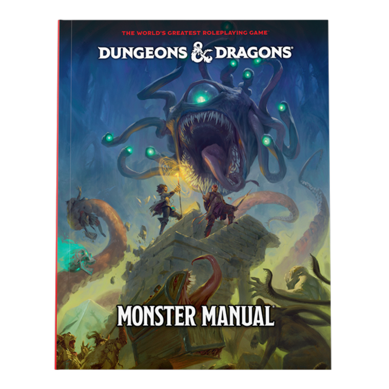 Monster Manual 2024 van Dungeons and Dragons met een Beholder op de cover