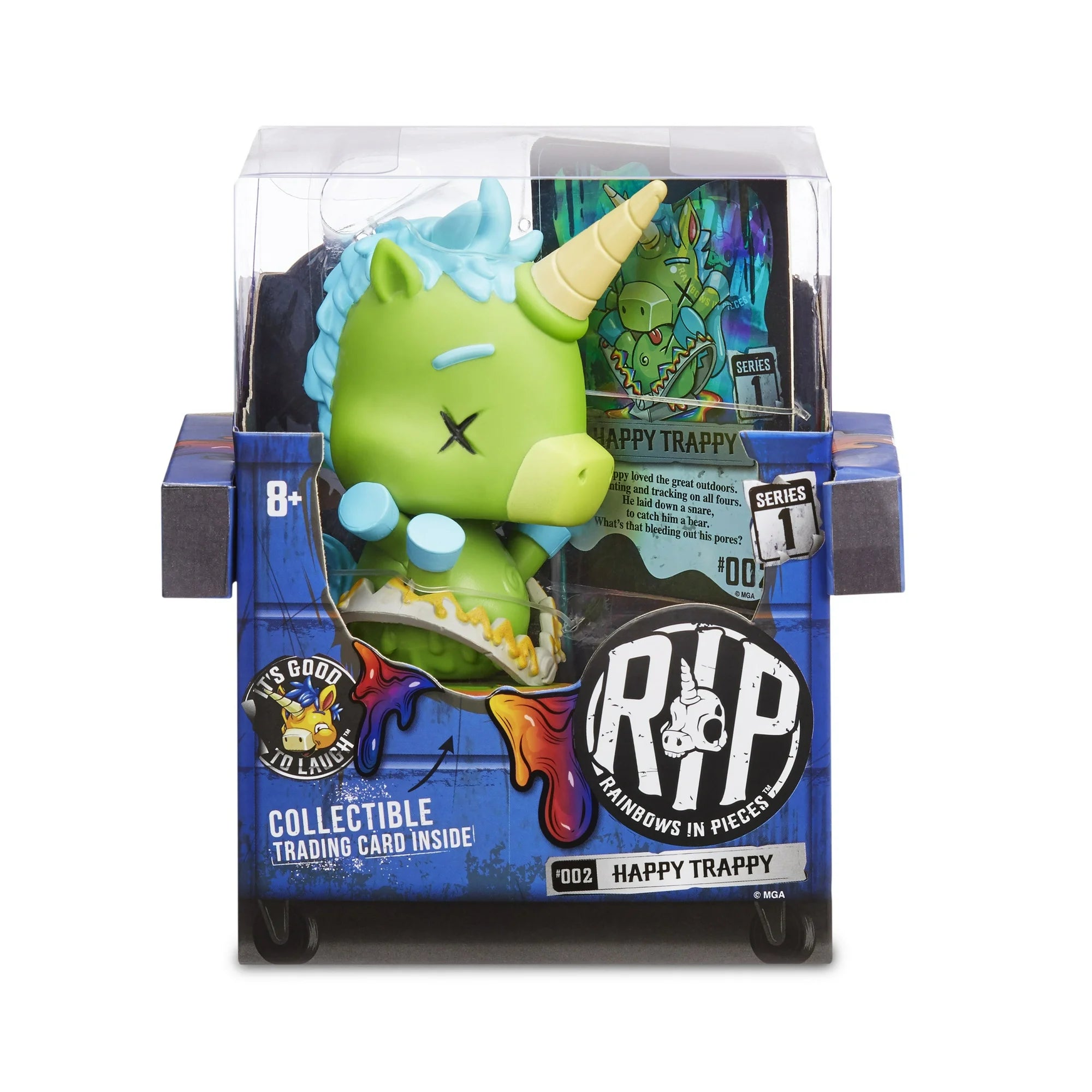 Rainbows in Pieces Happy Trappy vinyl collectible figure box met verzamelkaart. Te kopen bij Spellcast.