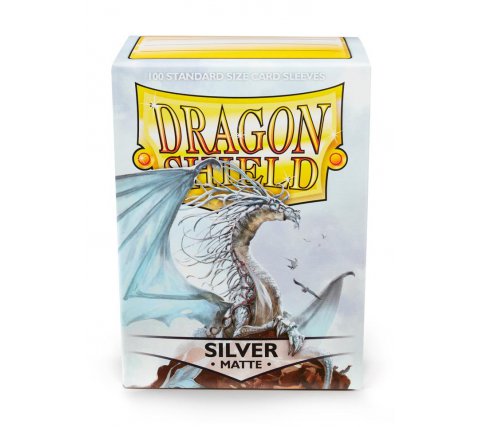 Dragon Shield sleeves matte silver deckbox voor TCG