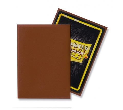 Voorbeeld kleur van Dragon Shield sleeves matte umber voor TCG