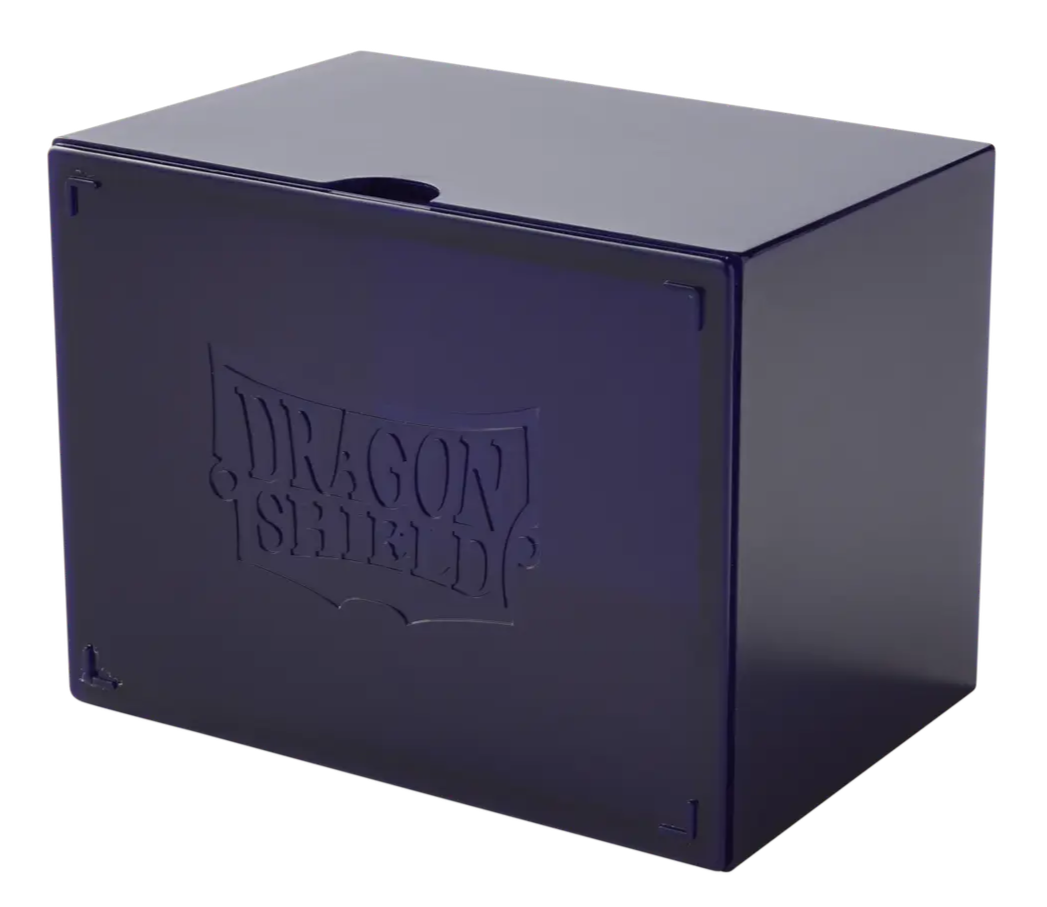 Dragon Shield strongbox in de kleur blauw. Te kopen bij Spellcast.