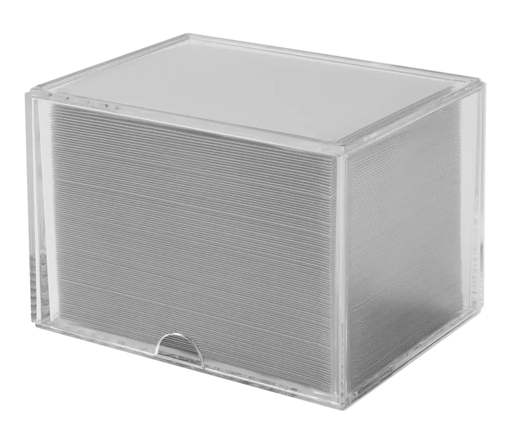 Dragon Shield stapelbare deckbox in de kleur transparant. Te kopen bij Spellcast.