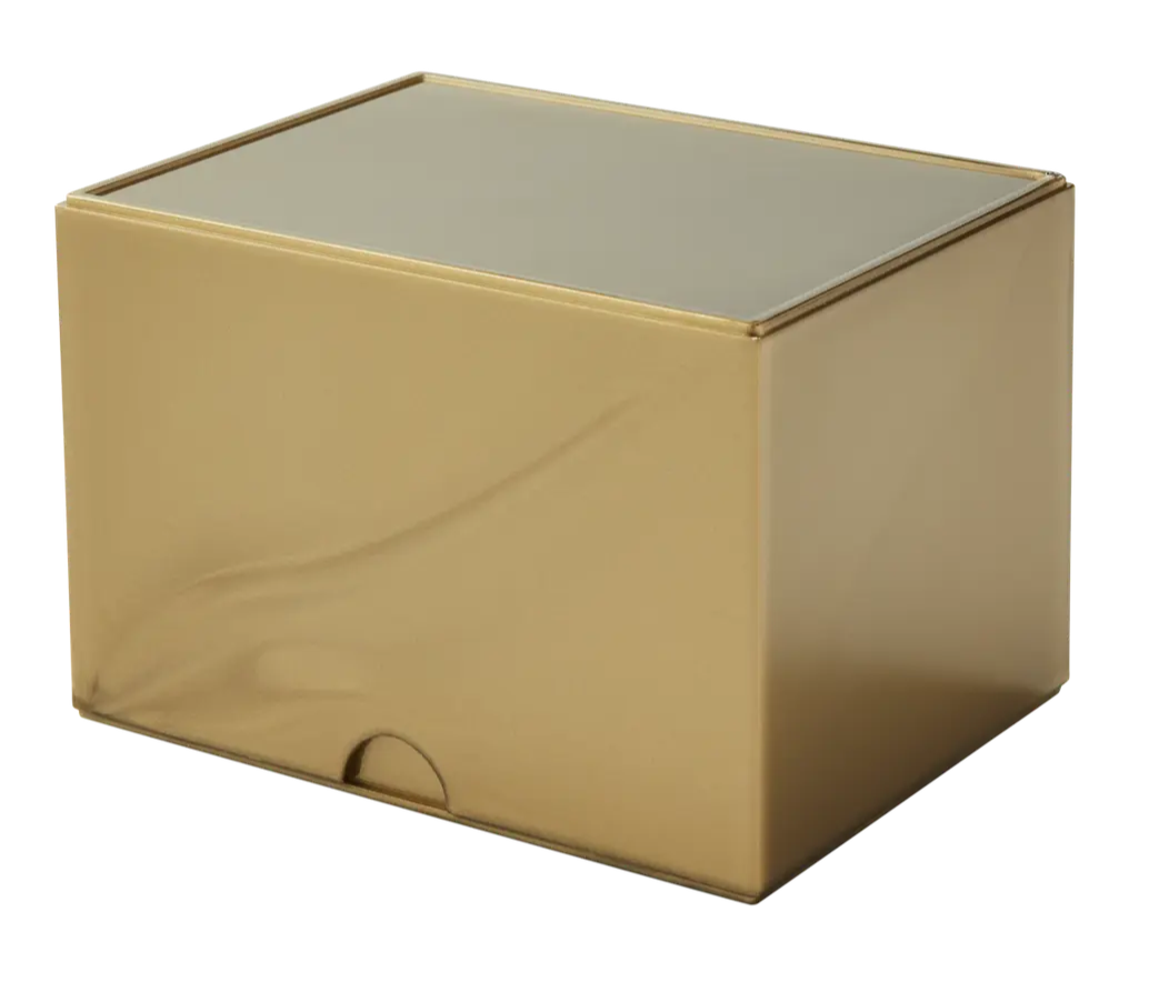 Dragon Shield stapelbare deckbox in de kleur goud. Te kopen bij Spellcast.