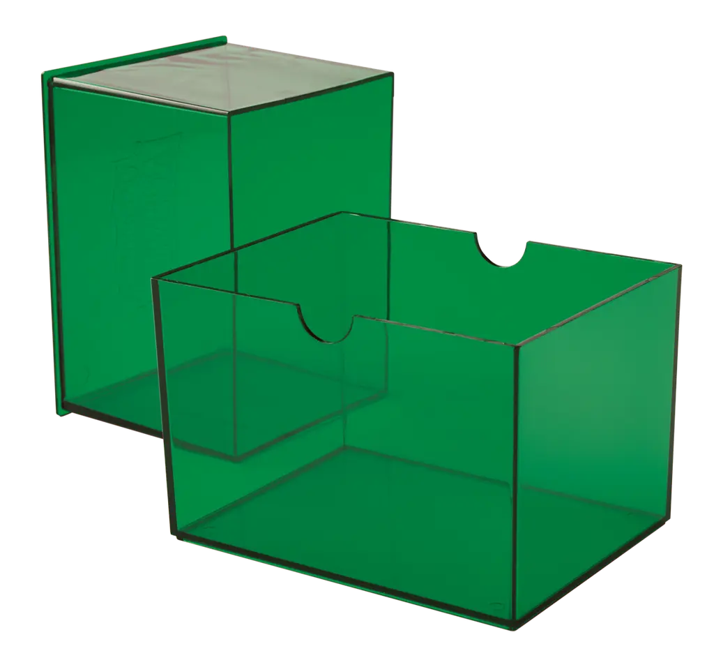 Dragon Shield stapelbare deckbox in de kleur groen. Te kopen bij Spellcast.