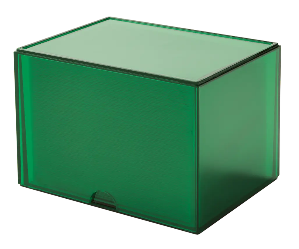 Dragon Shield stapelbare deckbox in de kleur groen. Te kopen bij Spellcast.