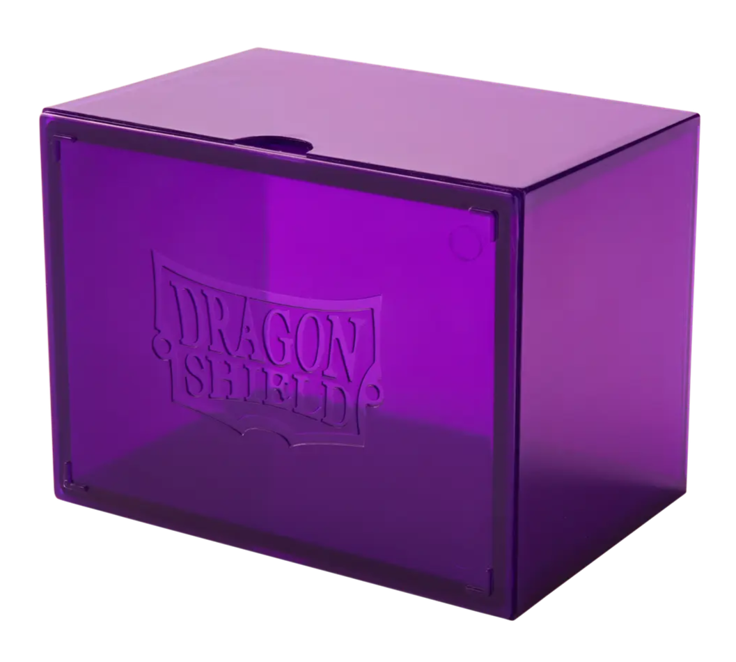 Dragon Shield stapelbare deckbox in de kleur paars. Te kopen bij Spellcast.