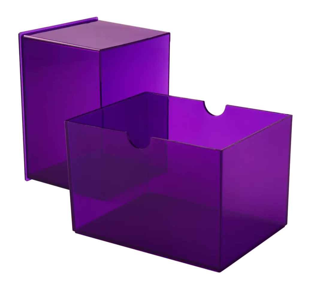 Dragon Shield stapelbare deckbox in de kleur paars. Te kopen bij Spellcast.