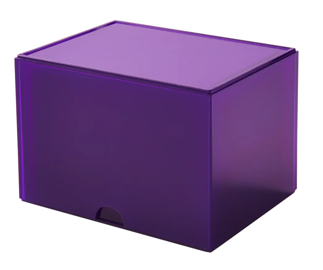 Dragon Shield stapelbare deckbox in de kleur paars. Te kopen bij Spellcast.