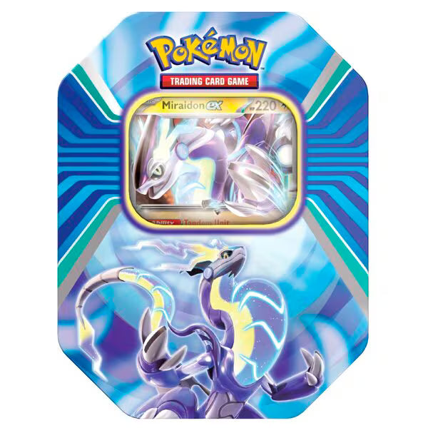 Pokemon TCG Paldea Legends tin met Miraidon EX. Te kopen bij Spellcast.
