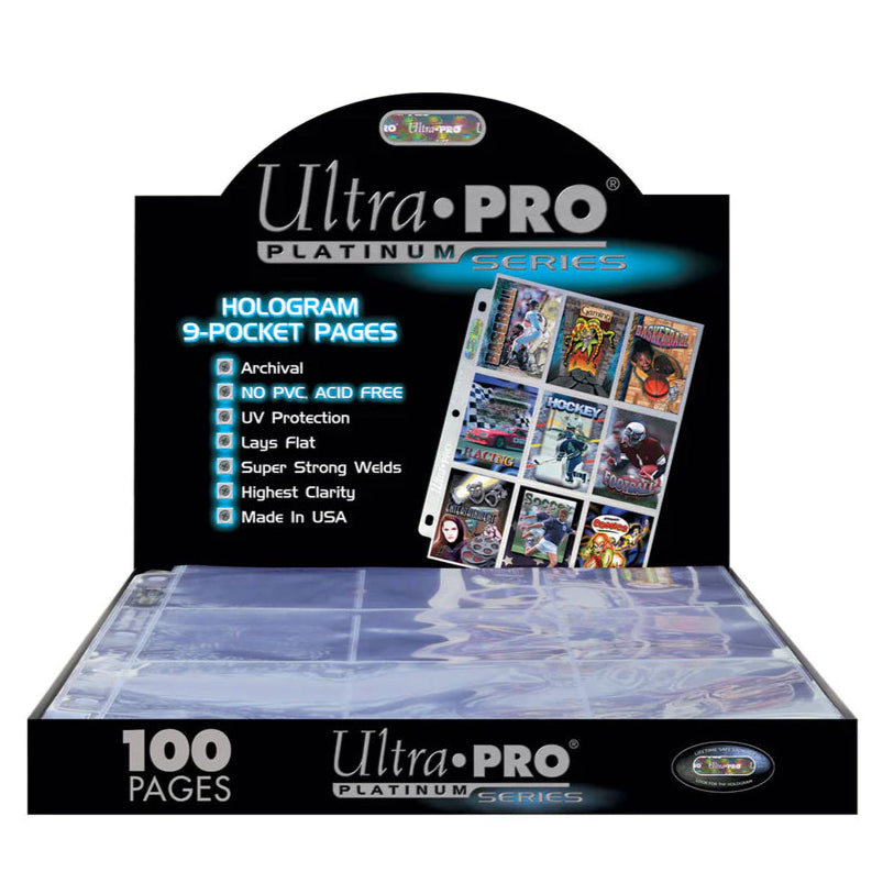 Ultra pro platinum album pagina's voor in ringmappen voor veilige opslag van TCG's. Te kopen bij Spellcast.